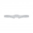 Round Diamond Half-Eternity Wedding Band in 14K White Gold