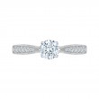 Round Diamond Engagement Ring in 14K Two Tone Gold