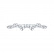 Round Diamond Half-Eternity Wedding Band in 14K White Gold