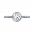 Diamond Halo Engagement Ring in 14K White Gold