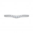 Round Diamond Half-Eternity Wedding Band in 14K White Gold
