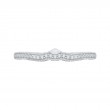 Round Diamond Half-Eternity Wedding Band in 14K White Gold