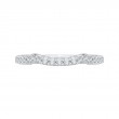 Round Diamond Half-Eternity Wedding Band in 14K White Gold