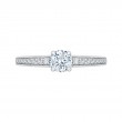 Round Diamond Engagement Ring in 14K Two Tone Gold