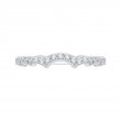 Round Diamond Half-Eternity Wedding Band in 14K White Gold