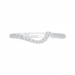 Round Diamond Half-Eternity Wedding Band in 14K White Gold