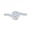 Round Diamond Engagement Ring in 14K White Gold