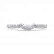 Round Diamond Wedding Band in 14K White Gold