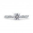 Round Diamond Engagement Ring in 14K White Gold