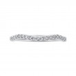 Round Diamond Half-Eternity Wedding Band in 14K White Gold