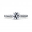 Round Diamond Classic Engagement Ring in 14K White Gold