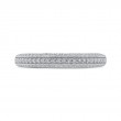 Round Diamond Half-Eternity Wedding Band in 14K White Gold