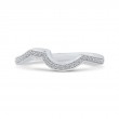 Round Diamond Half-Eternity Wedding Band in 14K White Gold