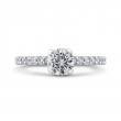 Round Diamond Engagement Ring in 14K White Gold