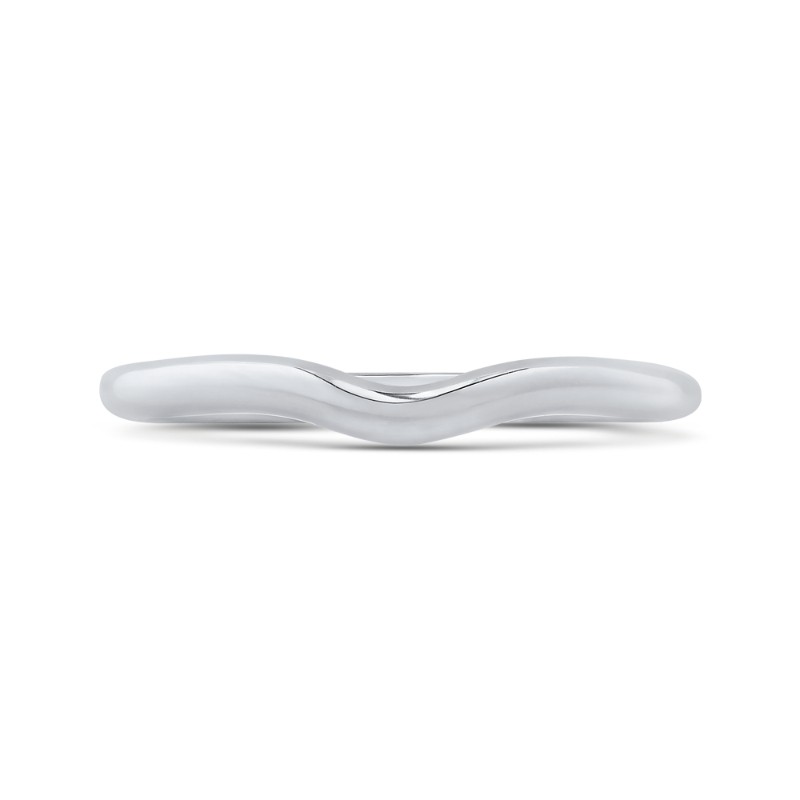 Plain Wedding Band in 14K White Gold