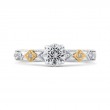 Diamond Engagement Ring in 14K Two Tone Gold