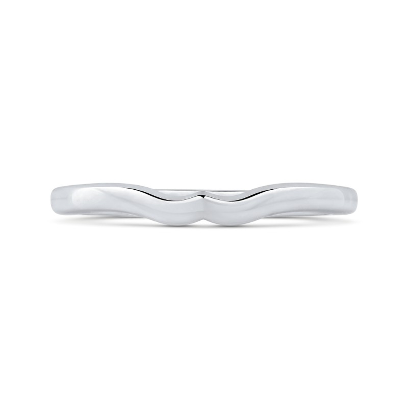 Plain Wedding Band in 14K White Gold