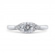 Round Diamond Classic Engagement Ring in 14K White Gold