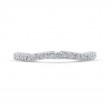 Round Diamond Half-Eternity Wedding Band in 14K White Gold