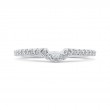 Round Diamond Half-Eternity Wedding Band in 14K White Gold