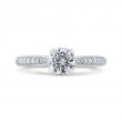 Round Ct Diamond Engagement Ring in 14K White Gold