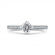 Round Diamond Engagement Ring in 14K White Gold
