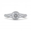 Diamond Vintage Engagement Ring in 14K White Gold