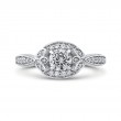 Round Diamond Engagement Ring in 14K White Gold