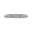 Round Diamond Half-Eternity Wedding Band in 14K White Gold