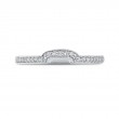 Round Diamond Half-Eternity Wedding Band in 14K White Gold