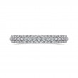 Round Diamond Half-Eternity Wedding Band in 14K White Gold