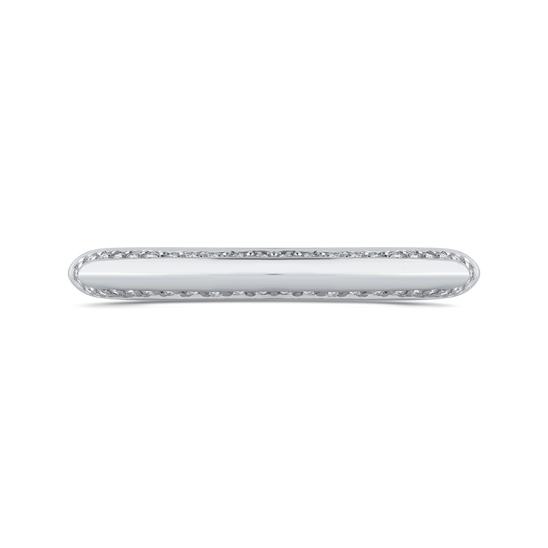 Round Diamond Wedding Band in 14K White Gold