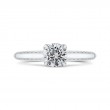 Round Diamond Engagement Ring in 14K White Gold