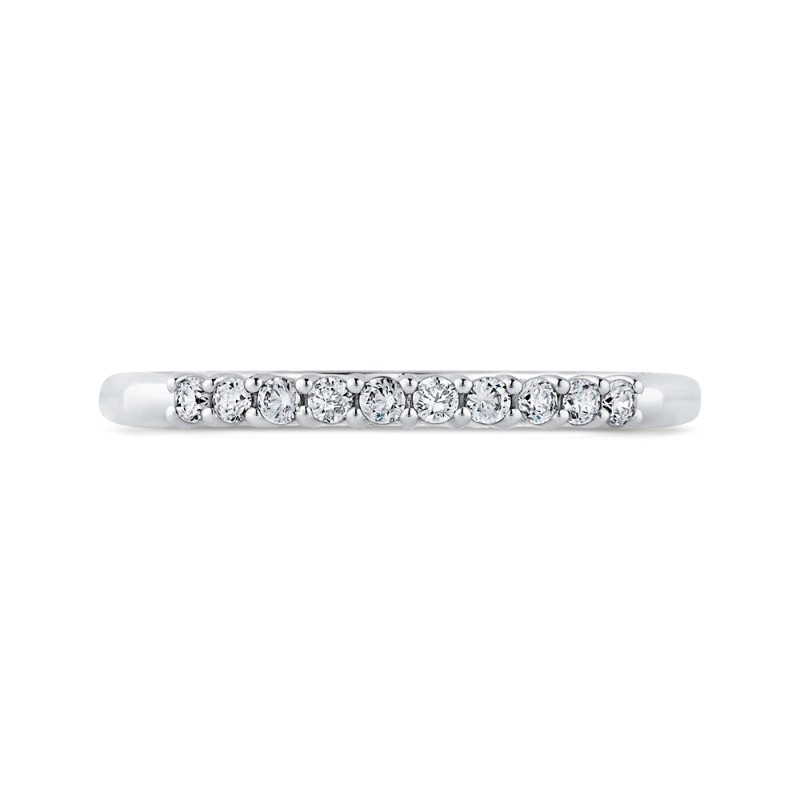 Round Diamond Wedding Band in 14K White Gold