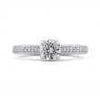 Round Diamond Engagement Ring in 14K White Gold
