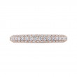 Round Diamond Half-Eternity Wedding Band in 14K Rose Gold