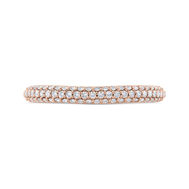 Round Diamond Wedding Band in 14K Rose Gold
