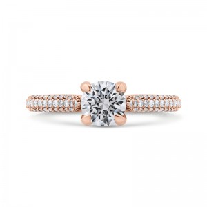Round Diamond Engagement Ring in 14K Rose Gold