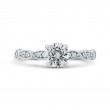 Round Diamond Engagement Ring in 14K White Gold