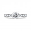 Round Diamond Engagement Ring in 14K White Gold