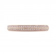 Round Diamond Half-Eternity Wedding Band in 14K Rose Gold