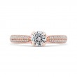 Floral Diamond Engagement Ring in 14K Rose Gold