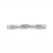 Round Diamond Criss-cross Wedding Band in 14K White Gold