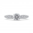 Round Diamond Engagement Ring in 14K White Gold
