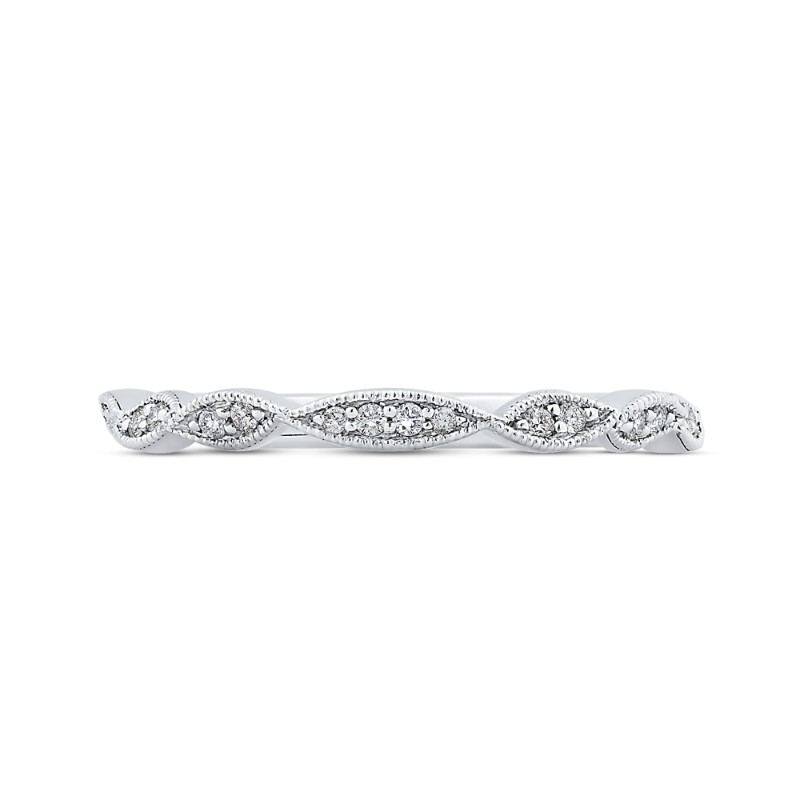 Round Half-Eternity Diamond Wedding Band in 14K White Gold