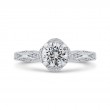 Round Diamond Engagement Ring in 14K White Gold