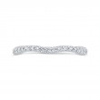 Diamond Counter Wedding Band in 14K White Gold
