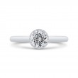 Diamond Halo Engagement Ring in 14K White Gold