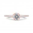 Diamond Halo Engagement Ring in 14K Two Tone Gold