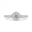 Diamond Halo Engagement Ring in 14K White Gold